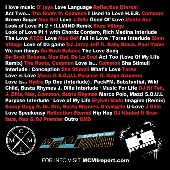 The Love Is Mixtape Back Cover